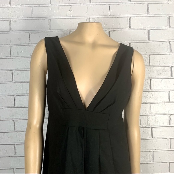 Laundry By Design Black Pleated V-Neck Dress - Picture 6 of 8